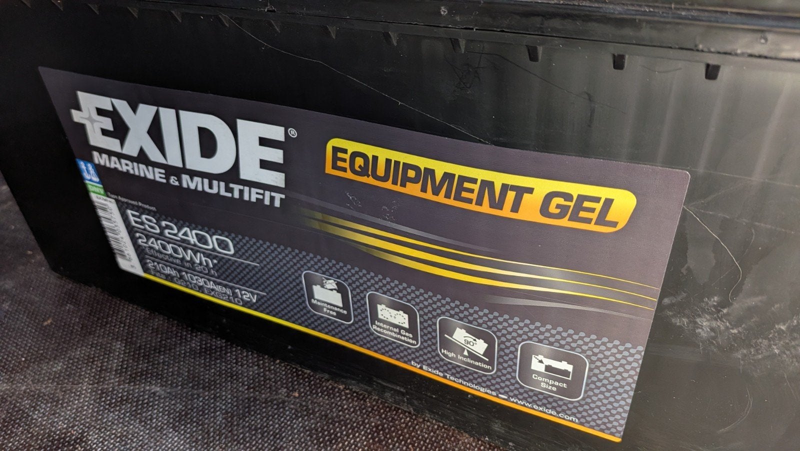 Exide ES2400 Gel Accu 12V 210Ah 2400Wh – camper/boot/caravan, Auto-onderdelen, Accu's en Toebehoren, Gebruikt, Ophalen