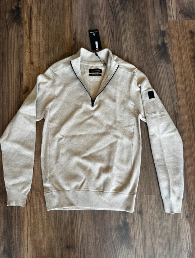 Zip trui van Hallinger maat L - Nieuw met prijskaartje, Ophalen of Verzenden, Nieuw, Maat 52/54 (L), Beige