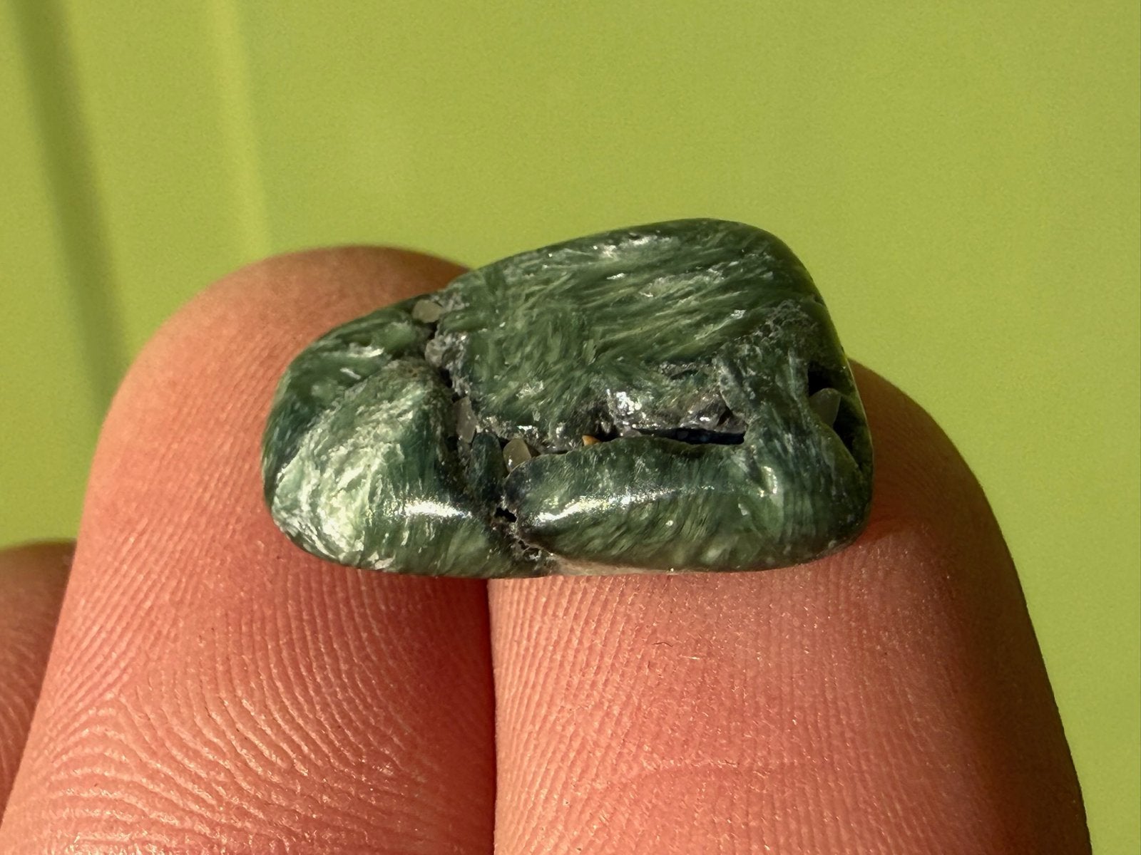 Serafiniet broekzaksteen mineralen, Ophalen of Verzenden, Mineraal
