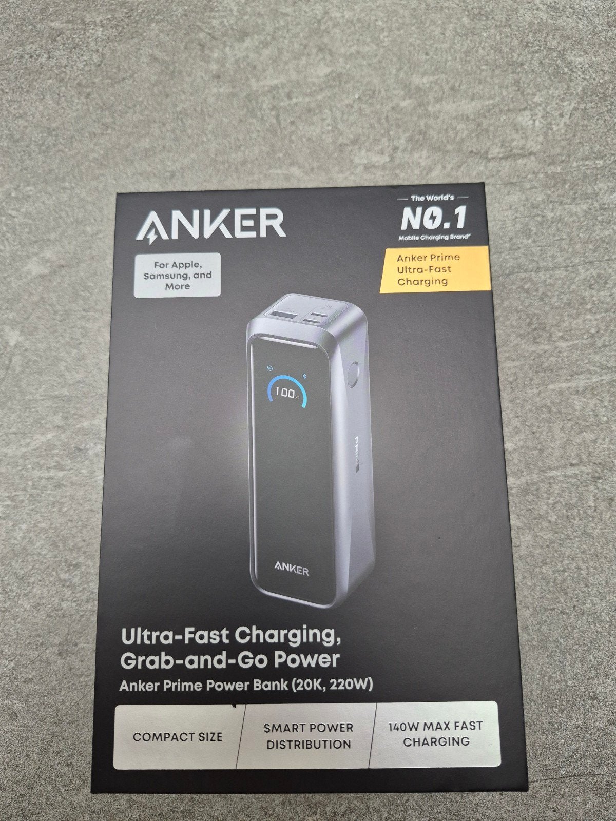 APower Bank 20.000 mAh, 220W - Ultra-Fast Charging (Anker), Telecommunicatie, Powerbanks, Ophalen of Verzenden, Nieuw, Anker
