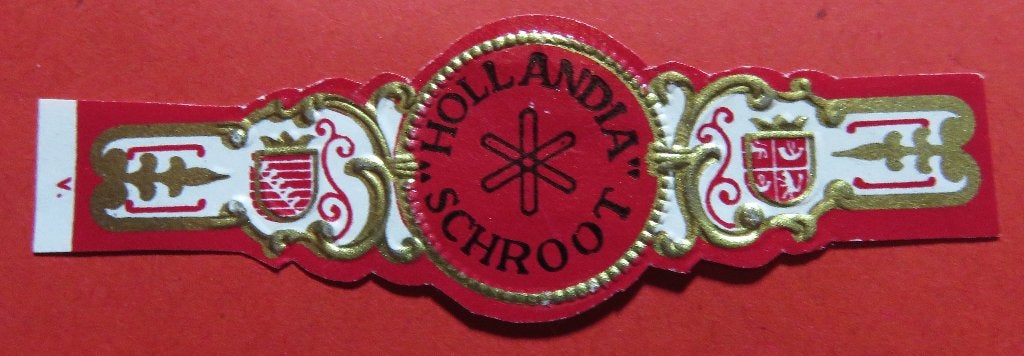 Sigarenbandje Reclamebandje Hollandia Schroot, Verzenden, Gebruikt, Sigarenbandjes