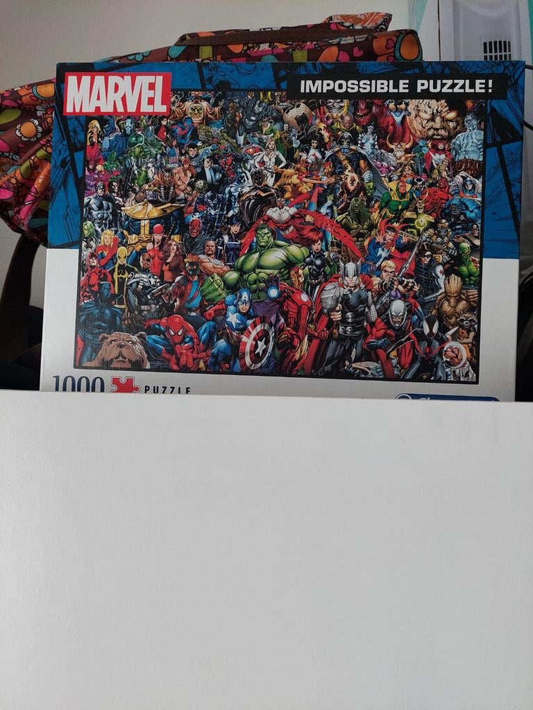 Marvel Impossible Puzzel 1000 stukjes, Hobby en Vrije tijd, Denksport en Puzzels, Ophalen, 500 t/m 1500 stukjes, Nieuw, Legpuzzel