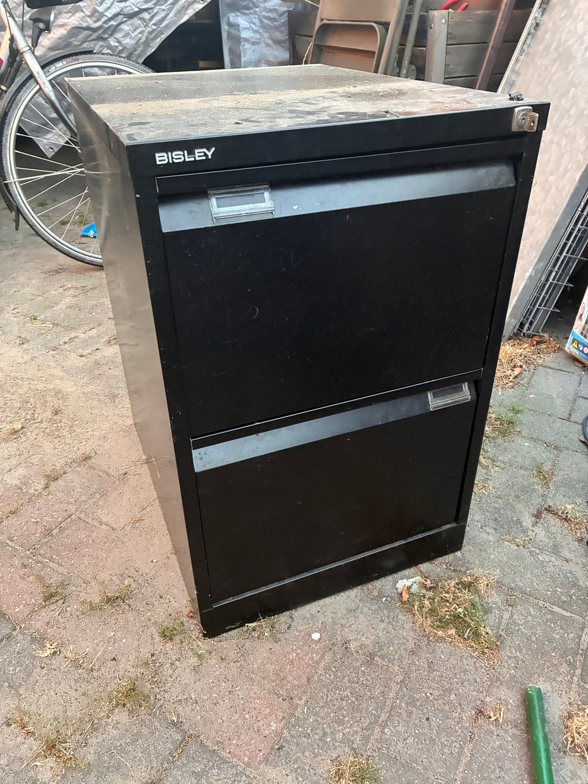 Bisley Archiefkast Zwart 62x47x72 cm met Slot, Ophalen, Gebruikt, Meerdere deuren, 50 tot 100 cm