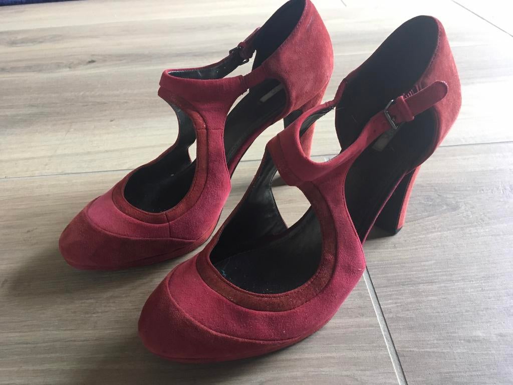 GEOX damesschoenen, pumps, hakken, izgs, 42, Pumps, Ophalen of Verzenden, Zo goed als nieuw, Rood