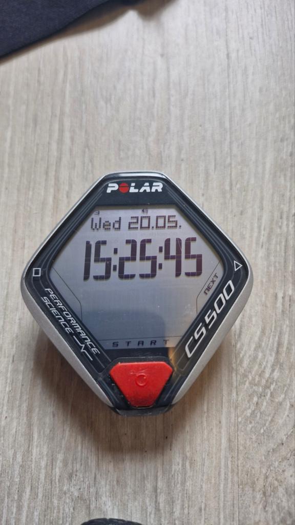 Fietscomputer Polar CS500, Fietsen en Brommers, Fietsaccessoires | Fietscomputers, Ophalen of Verzenden, Draadloos, Gebruikt