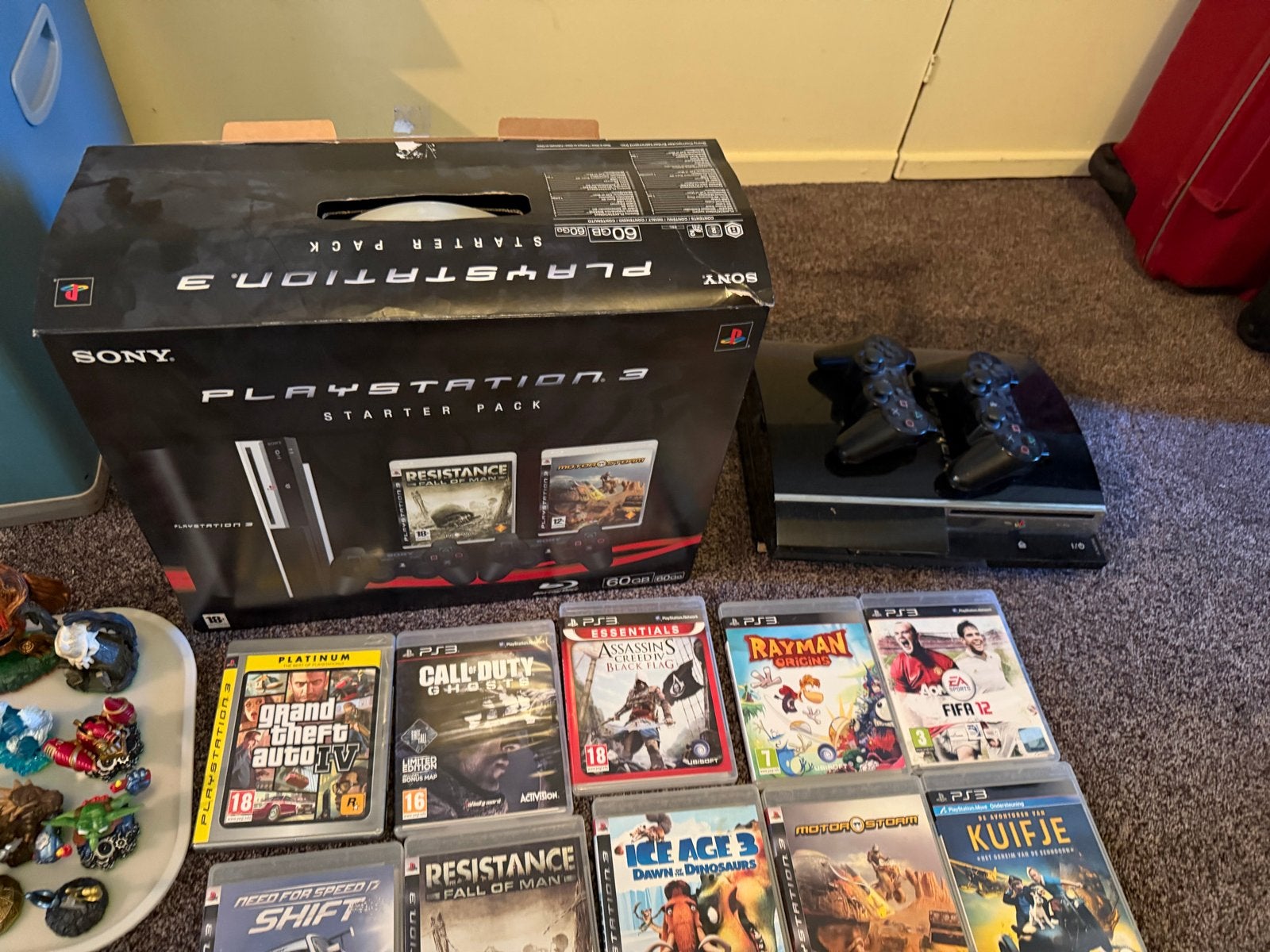 14 spellen voor de PS3  en veel skylander figuren, Spelcomputers en Games, Ophalen, Met 2 controllers, 60 GB, Slim