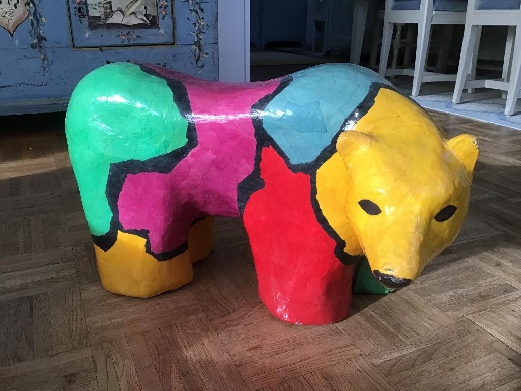 IJsbeer,  kunst, Handgemaakt, Zoogdier, 20 - 50 cm, Overige materialen