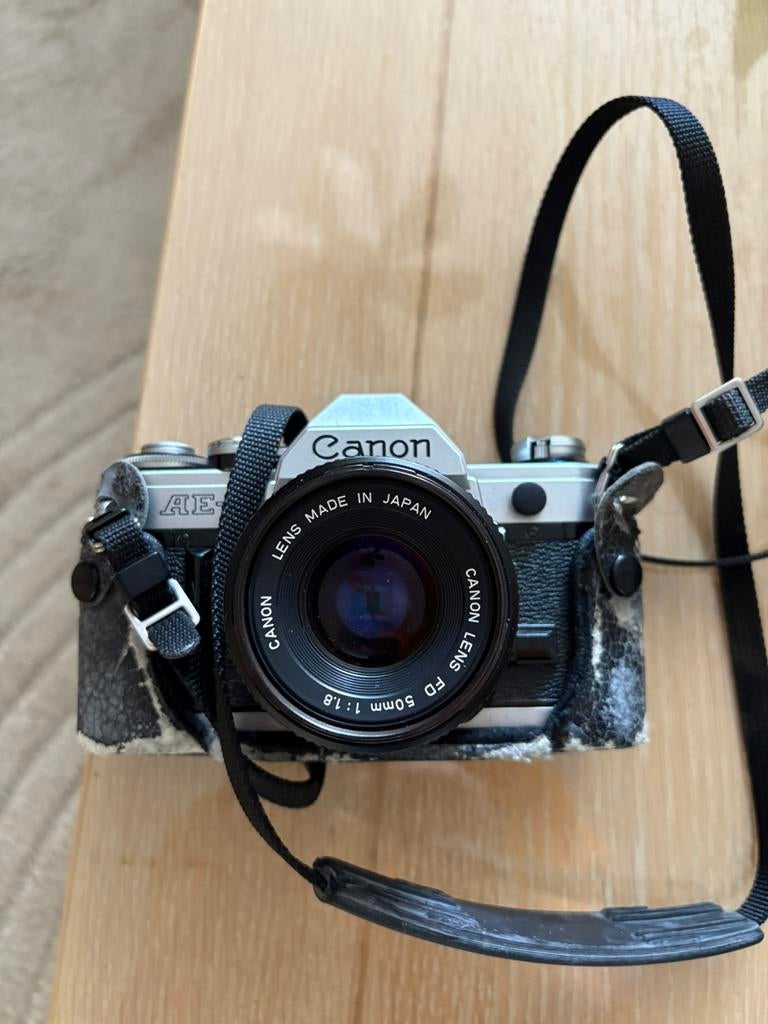 Vintage Canon AE-1, Audio, Tv en Foto, Fotocamera's Analoog, Ophalen, Gebruikt, Spiegelreflex, Canon
