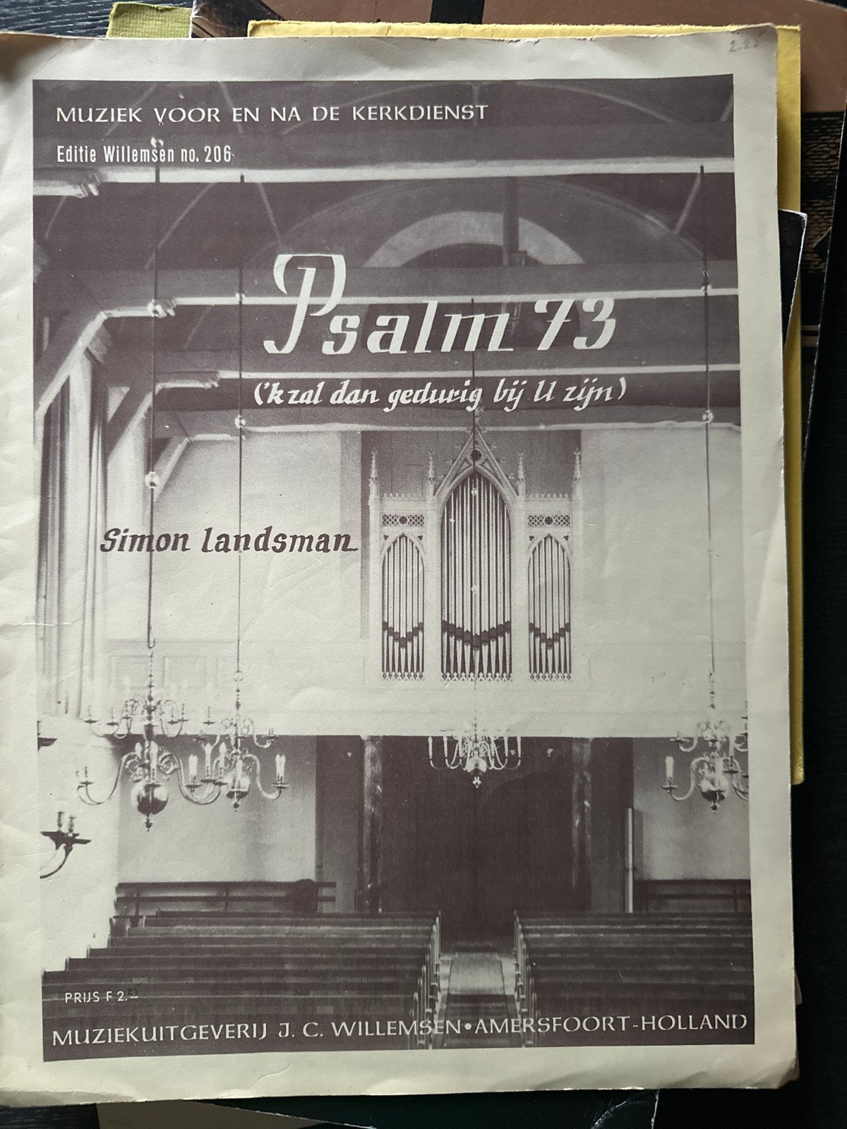 Psalm 73 - Simon Landsman - Muziek voor Kerkdienst, Orgel, Gebruikt, Klassiek, Ophalen of Verzenden