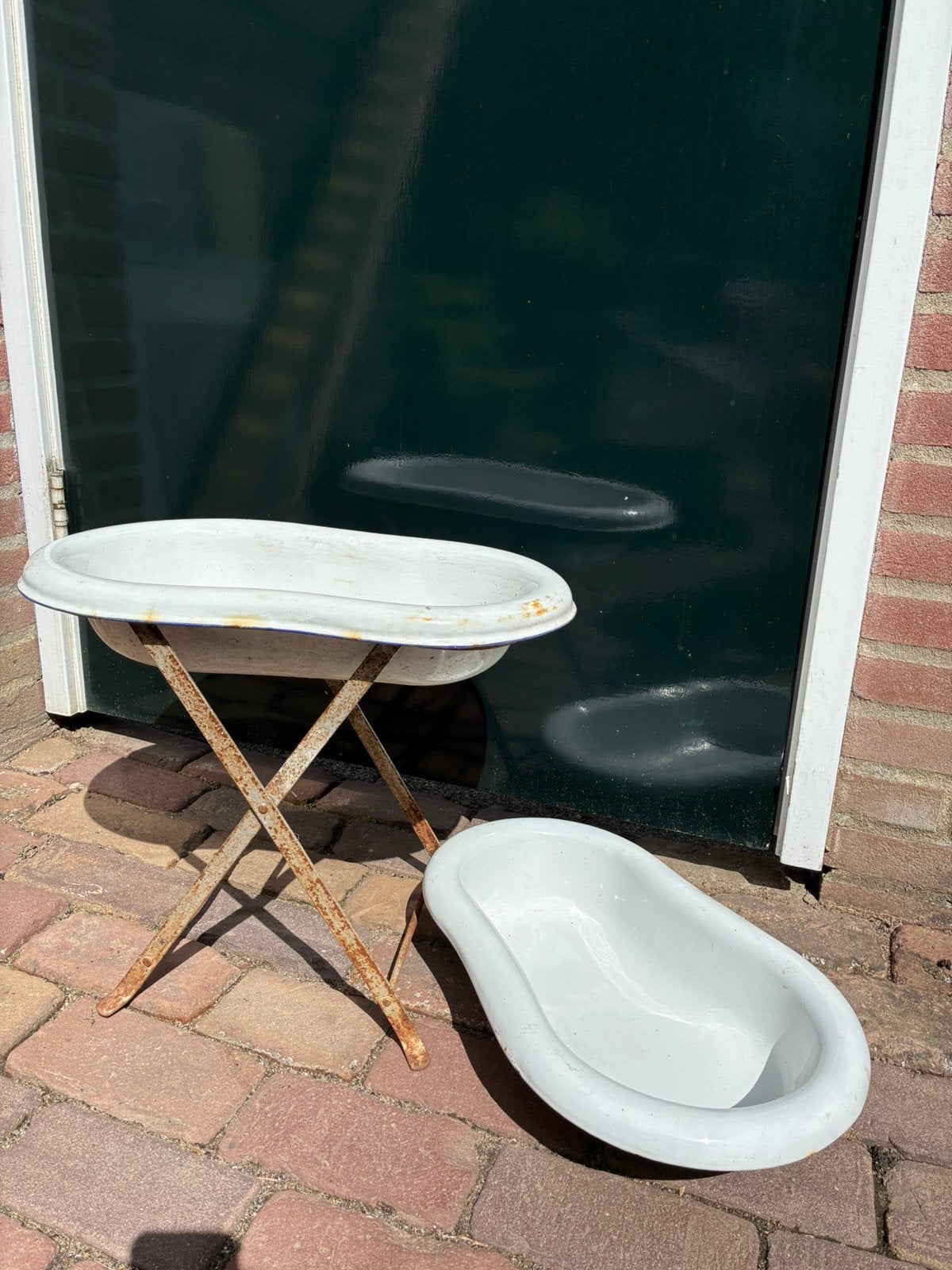 Voetenbad babybad bidet frans klassiek kan voor tuinplanten, Ophalen of Verzenden