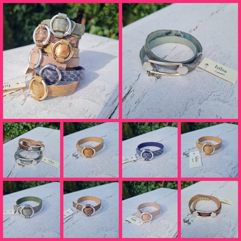 Biba lederen armbandjes 4 euro pst nieuw, Ophalen of Verzenden, Nieuw, Bruin, Leer