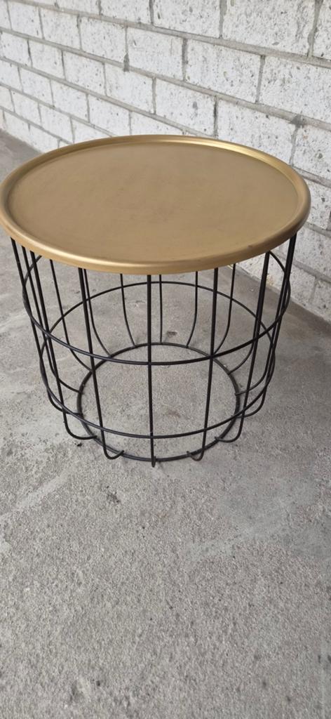 Leuk bijzettafeltje te koop, 45 tot 60 cm, Minder dan 55 cm, Rond, Ophalen of Verzenden