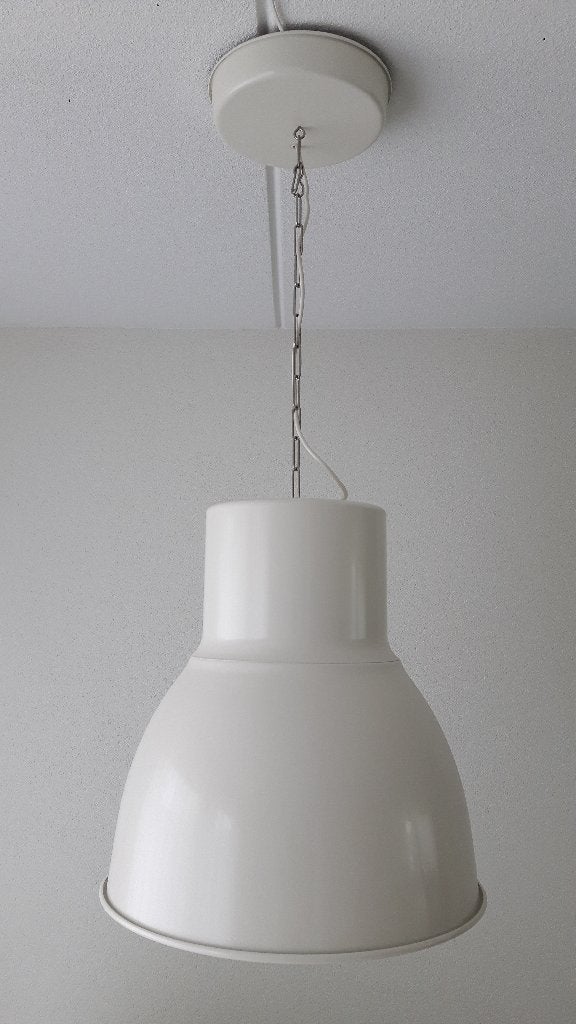 Ikea Hektar Hanglamp Groot Wit 47 cm Limited Edition, Ophalen, Industrieel, Modern, E27 (groot), Zo goed als nieuw