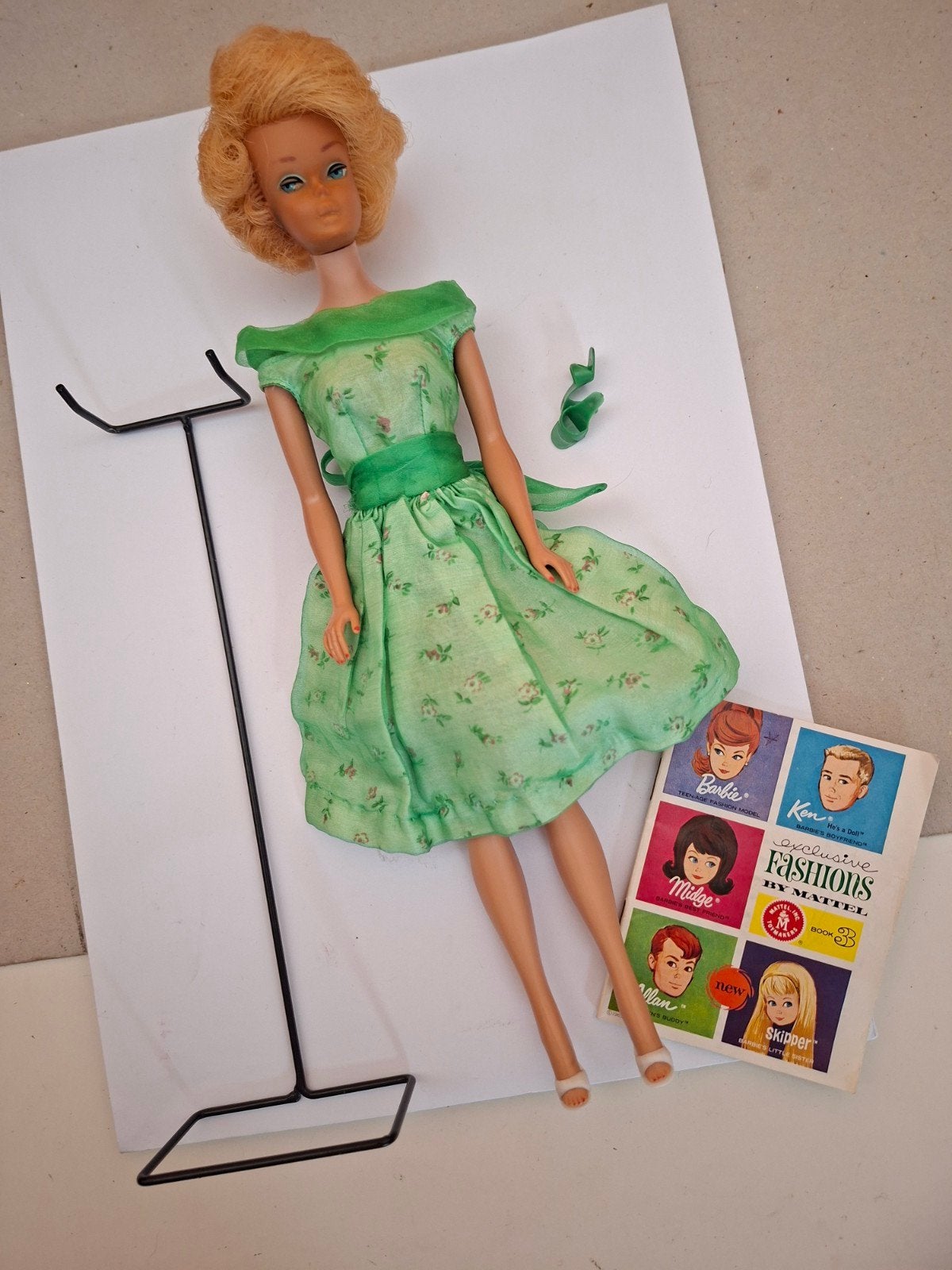 vintage barbie doll bubble cut mattel 60ejaren toys, Verzenden