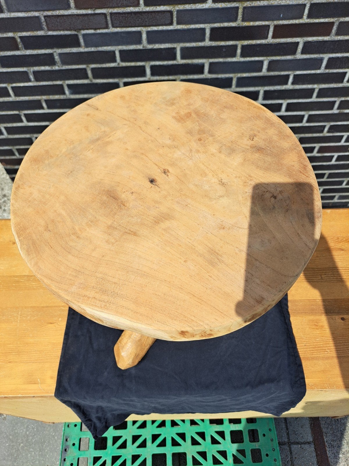 Teakhouten tafeltje boomstam, Ophalen, RoDeKo Volendam, R.kooij65@gmail.com, Gebruikt