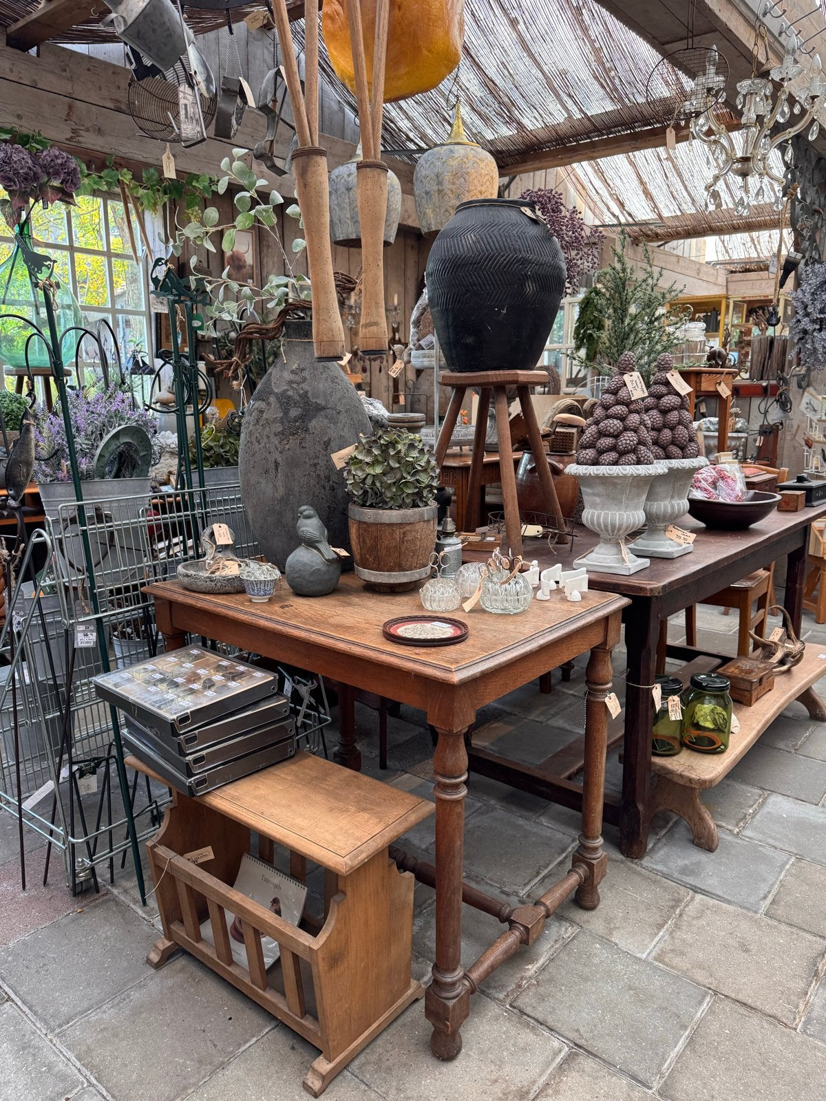 Antieke Franse tafel, eikenhout, Ophalen