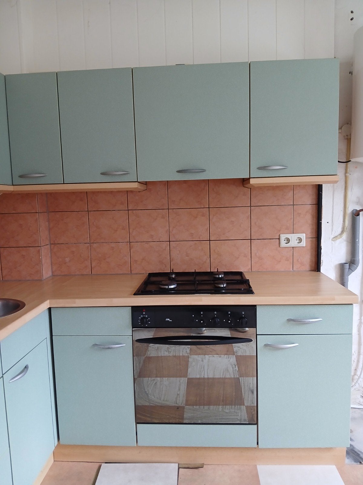 Gratis keuken met - zelf verwijderen, Ophalen, Gebruikt, Hoekkeuken, Kunststof