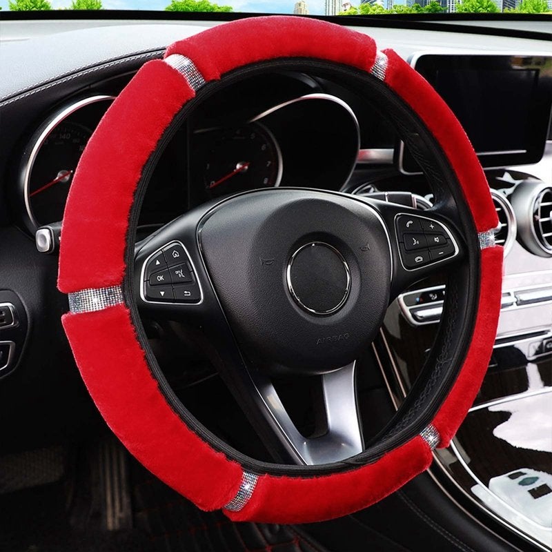 Rode Glitter Auto Stuurhoes / Rood Stuur Hoes Cover, Verzenden, Nieuw