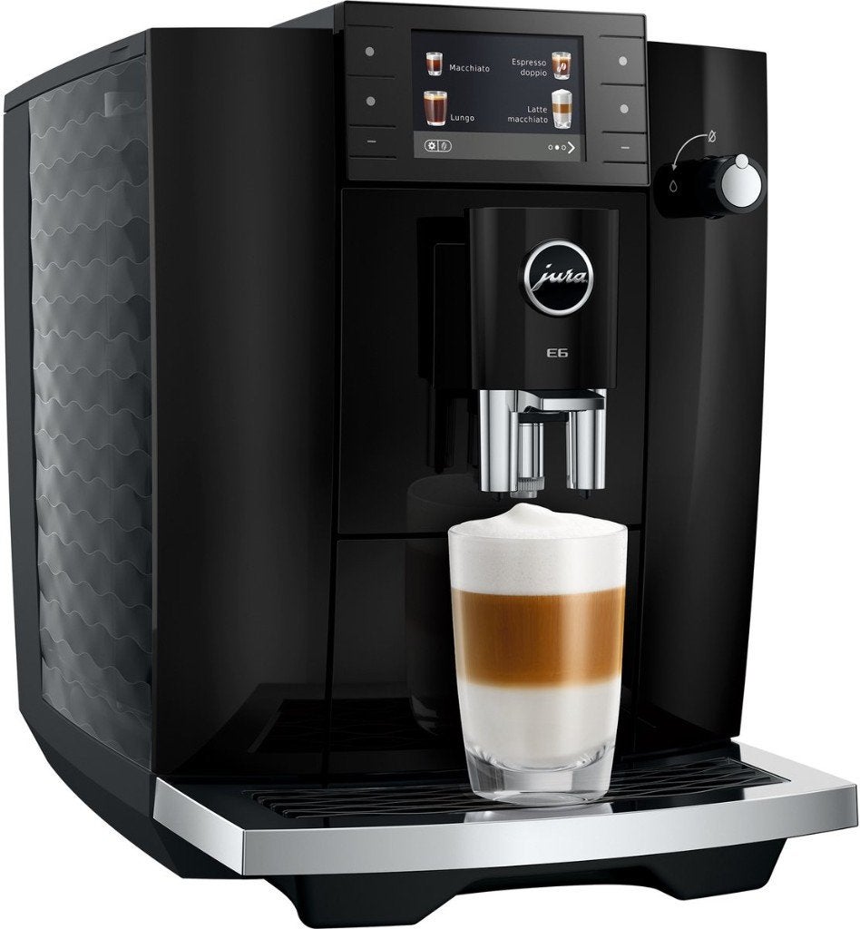 JURA E6 (ED) – Piano Black, Nieuw met BTW Factuur, Jura, 10 kopjes of meer, Afneembaar waterreservoir, Koffiemachine