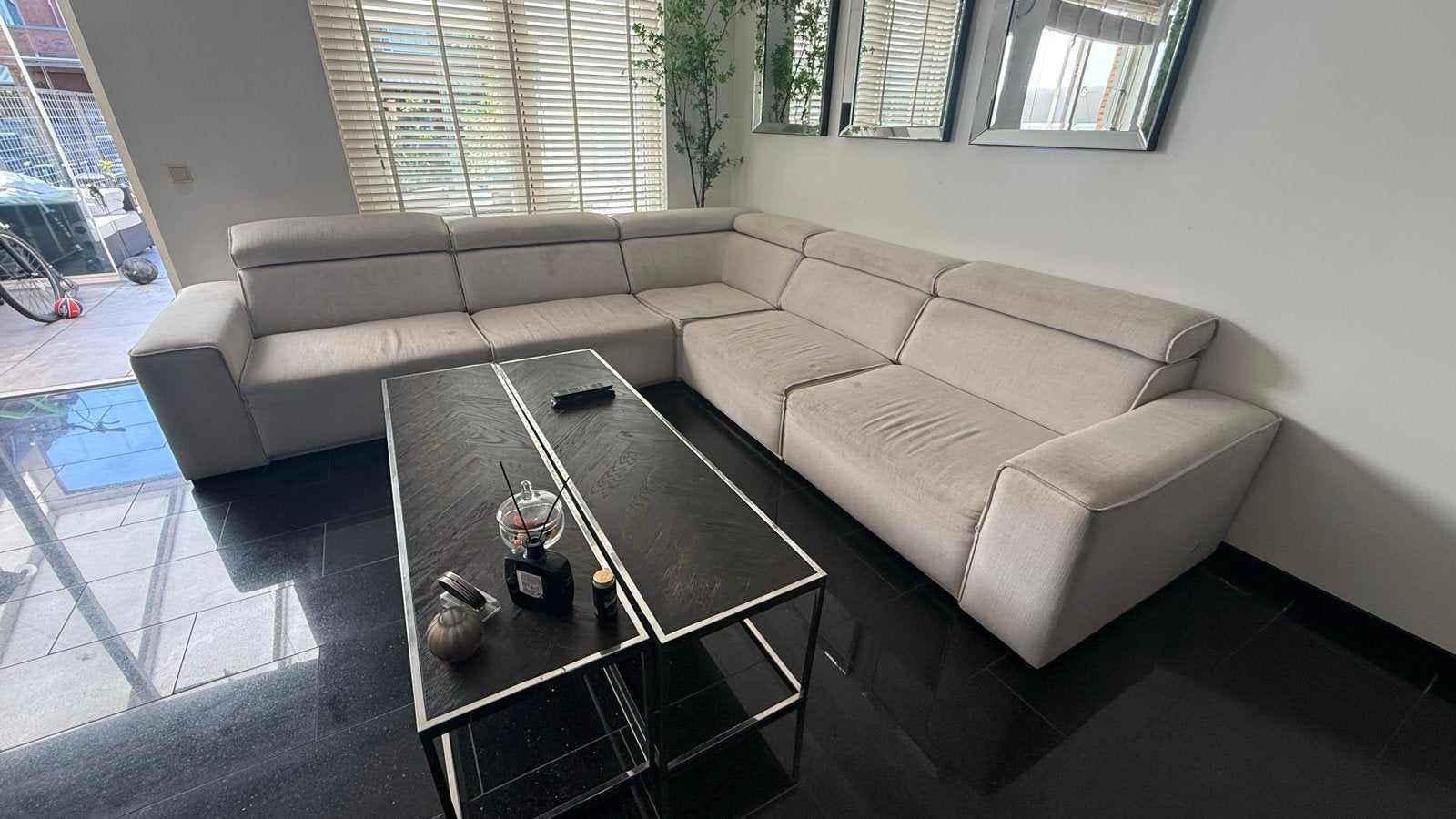 Gratis af te halen: Hoekbank van Goossens, 3x3 meter, Ophalen, Gebruikt, Hoekbank, 300 cm of meer