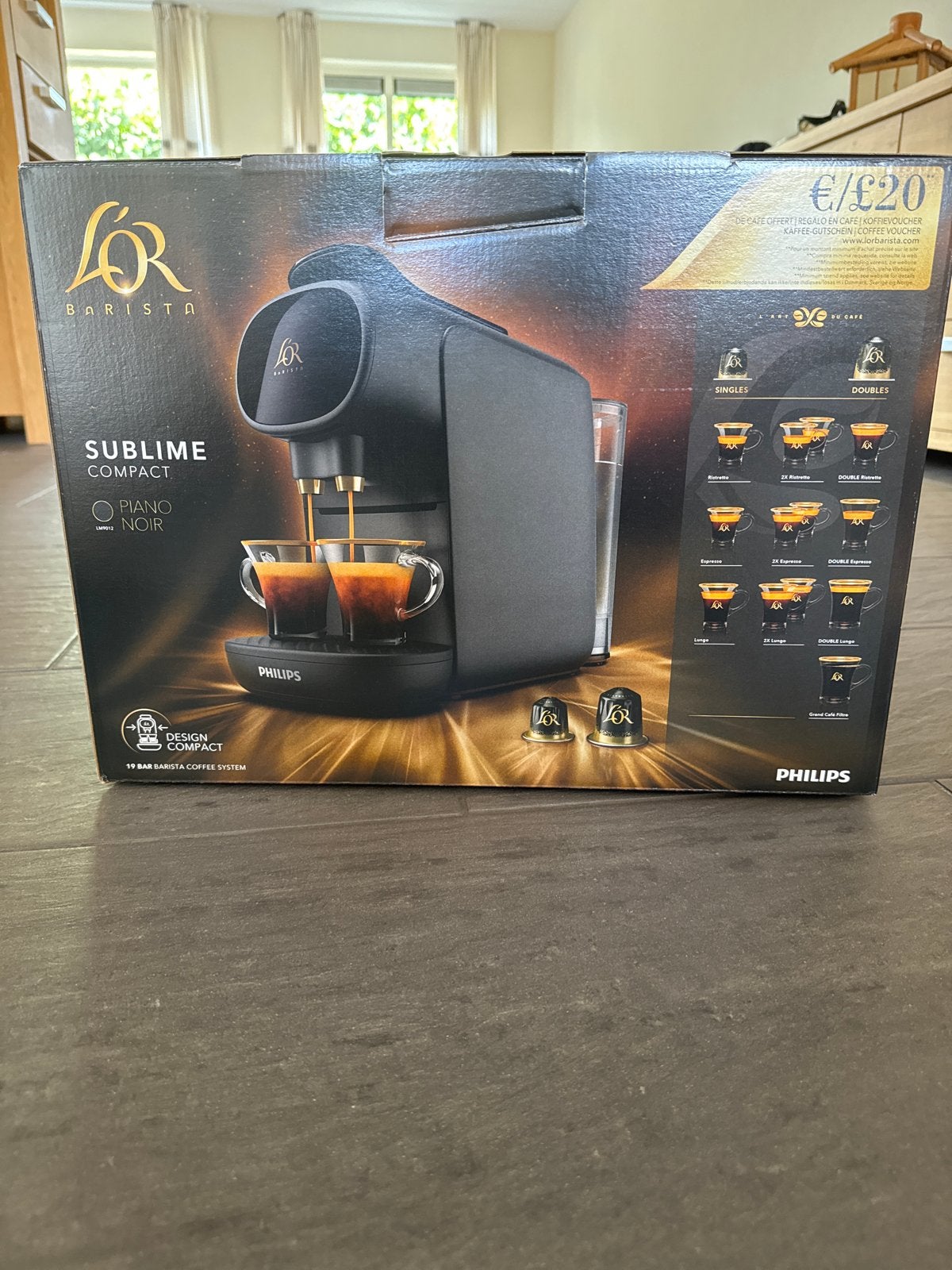 L'OR Barista Sublime Compact Piano Noir Koffiemachine, Espresso apparaat, Nieuw, Ophalen of Verzenden, 2 tot 4 kopjes