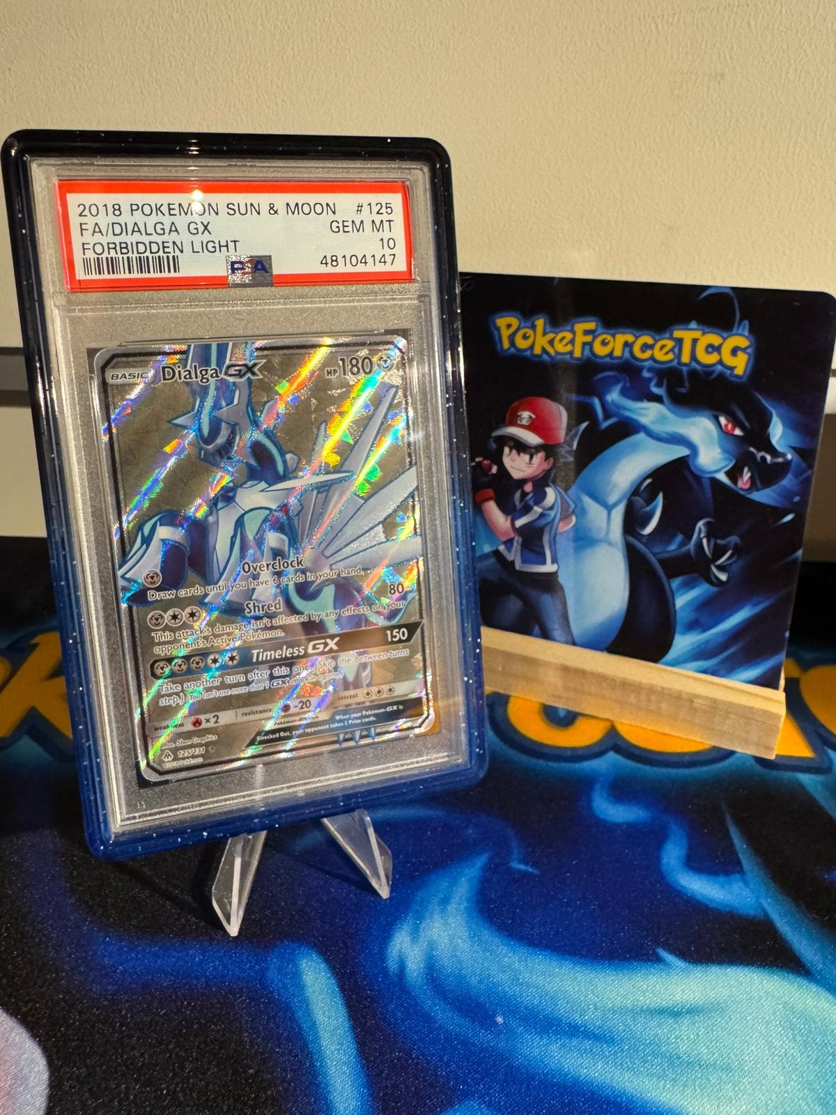 Pokémon | Dialga GX | POP 200 | PSA 10! | 125/131 + Guard, Ophalen of Verzenden, Zo goed als nieuw