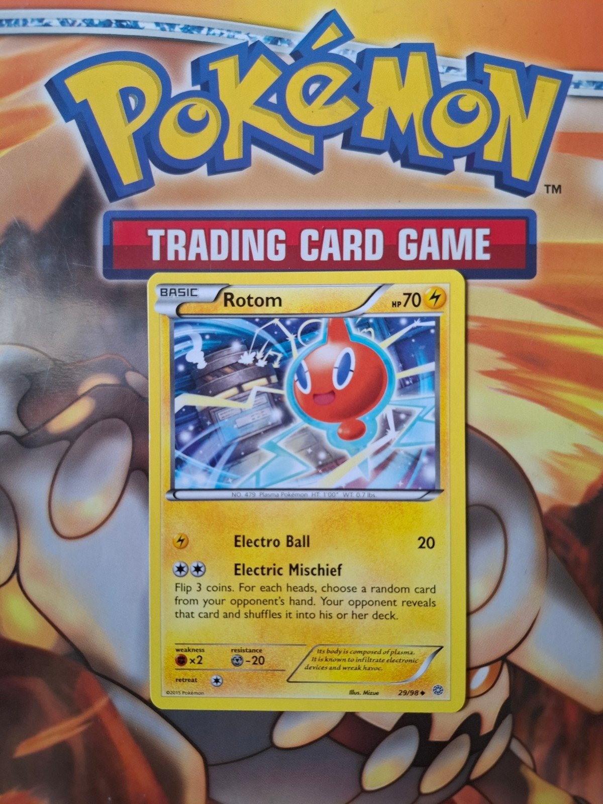 Rotom 29/98 XY Ancient Origins pokemon kaart, Ophalen of Verzenden, Zo goed als nieuw, Losse kaart