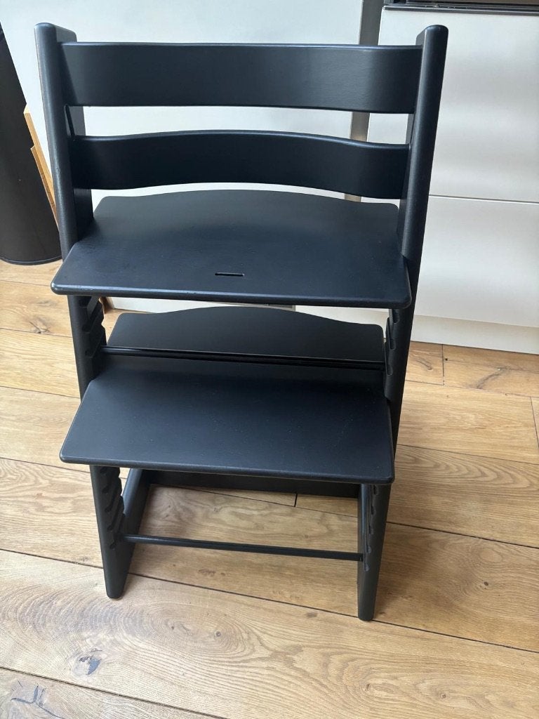 Stokke tripp trapp kinderstoel (nieuw model) + gliders, Kinderen en Baby's, Kinderstoelen, Ophalen, Gebruikt, Meegroeistoel