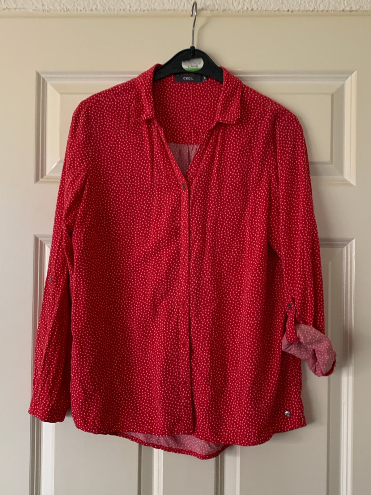 Cecil rode blouse met stippen, maat M, Kleding | Dames, Blouses en Tunieken, Ophalen of Verzenden, Zo goed als nieuw, Maat 38/40 (M)