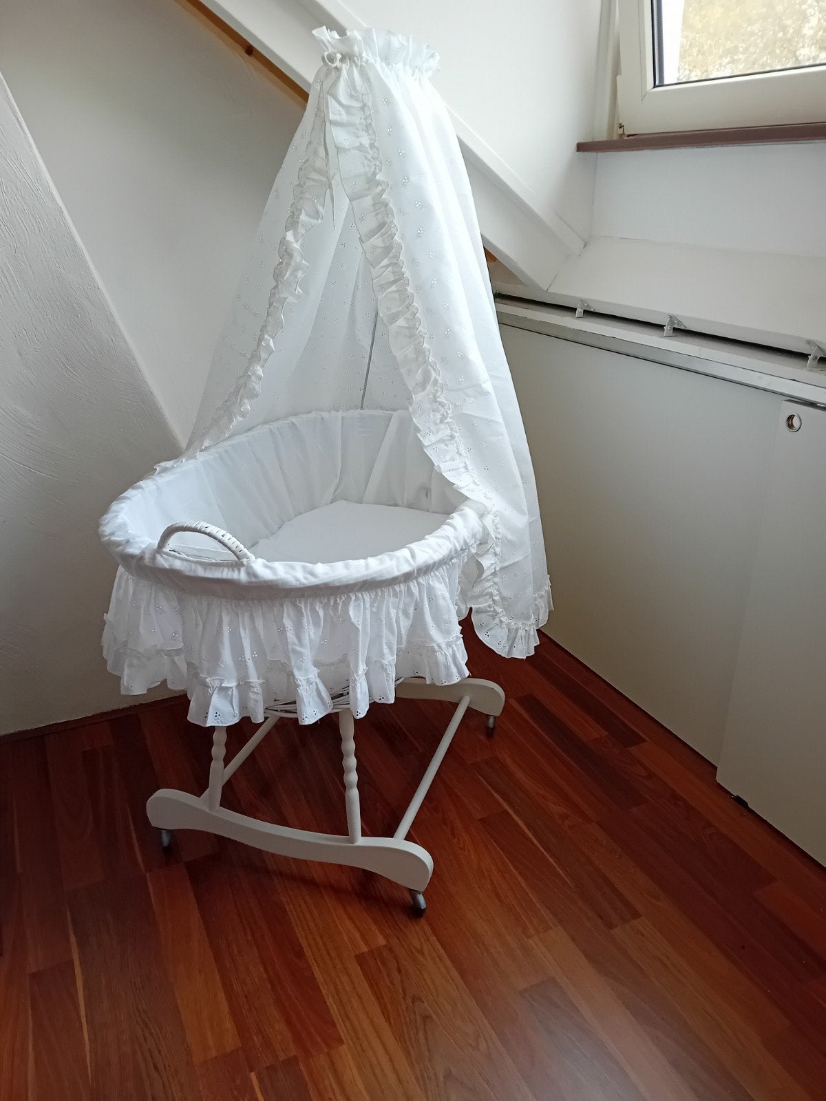 Vintage Leipold wieg (wit), Kinderen en Baby's, Babywiegjes en Ledikanten, Ophalen, Zo goed als nieuw, Wieg