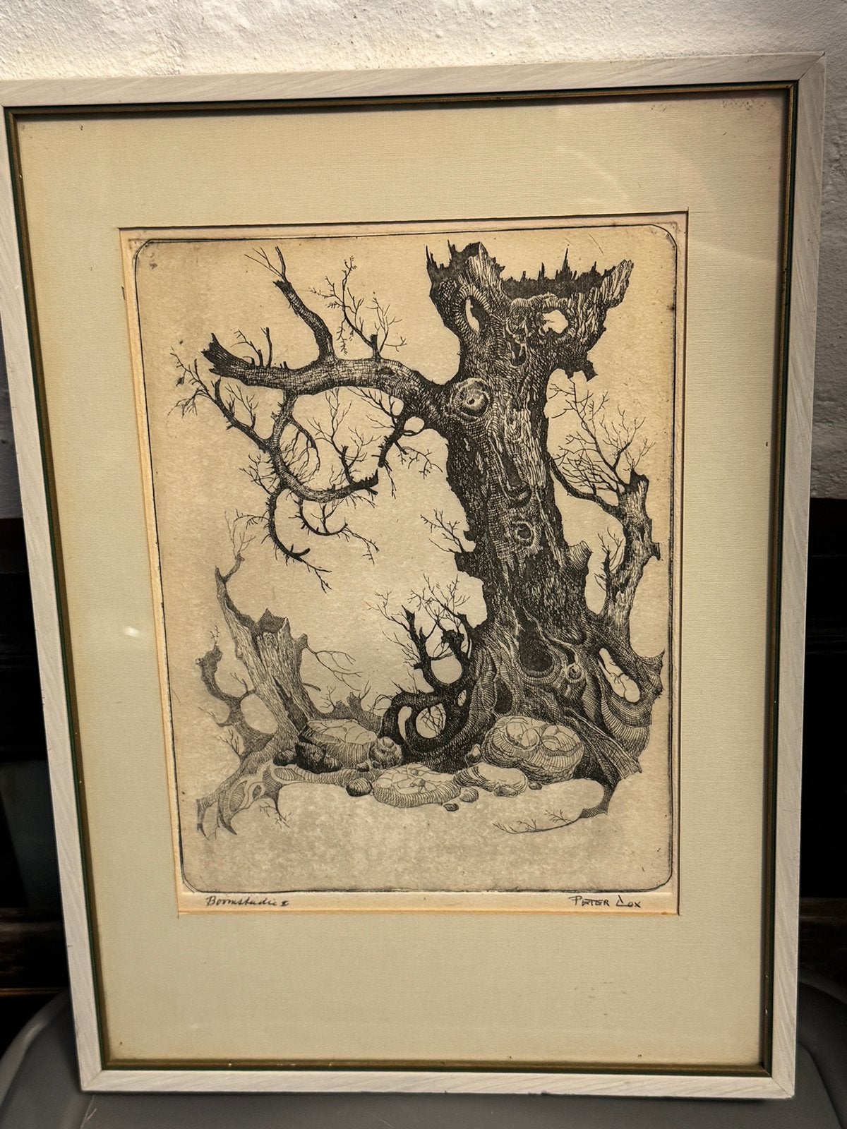 Mooie Ets (Boomstudie I of II)  van: peter cox (1912 - 1985), Ophalen of Verzenden