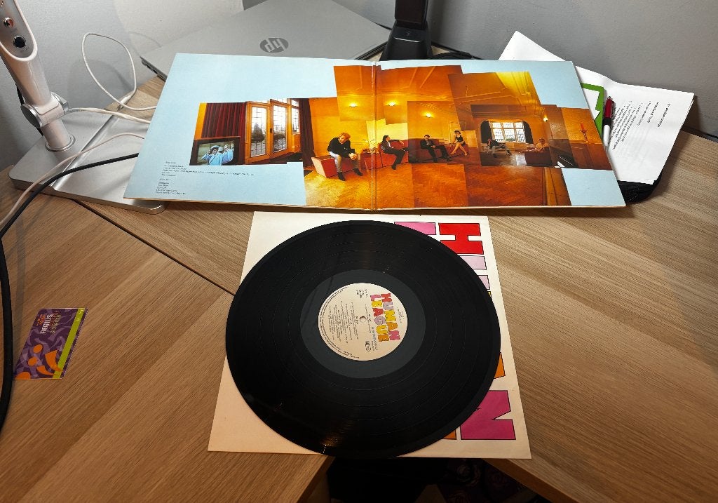The Human League Hysteria gatefold, LP, Gebruikt, Ophalen of Verzenden, Gatefold hoes