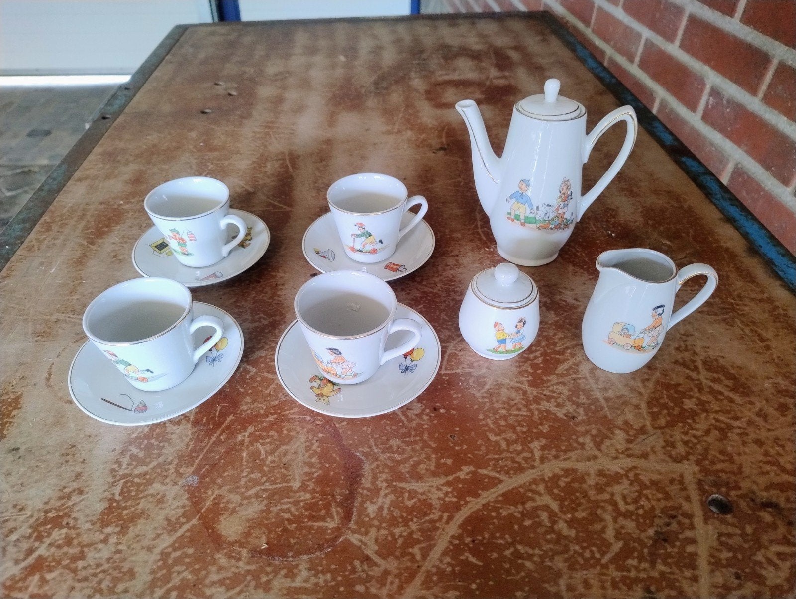 porselein kinder servies, Antiek en Kunst, Ophalen of Verzenden