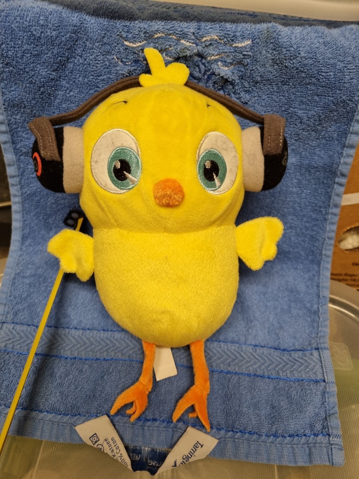 Kuiken knuffel met koptelefoon nr 44, Ophalen of Verzenden, Overige typen