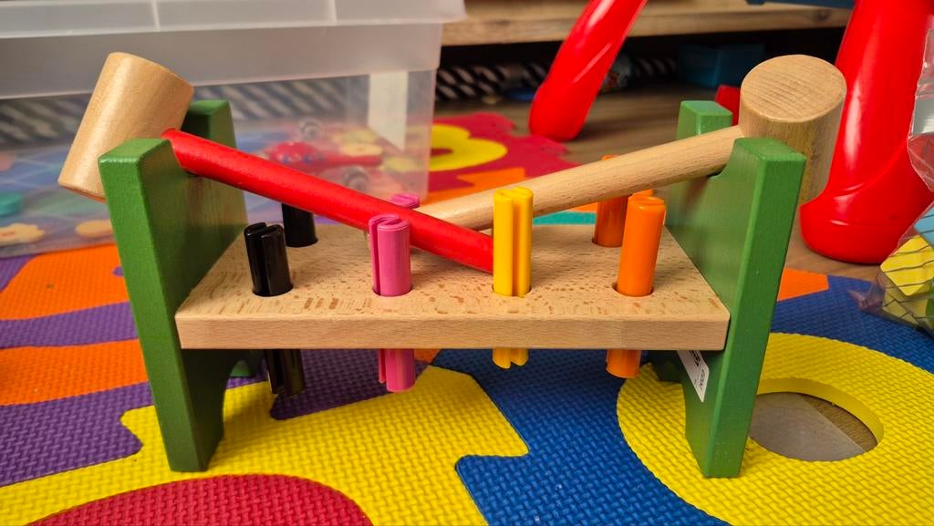 IKEA hamerblok met 2 hamers, Ophalen of Verzenden, Gebruikt, Overige typen