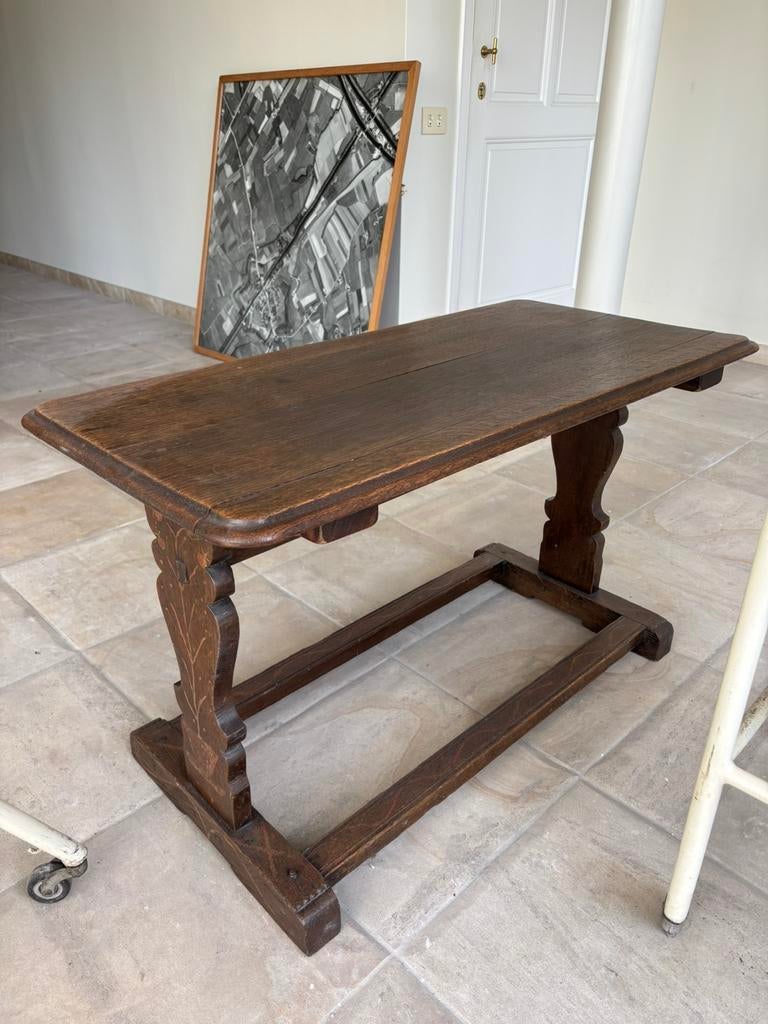 Antieke eikenhouten salontafel, Ophalen