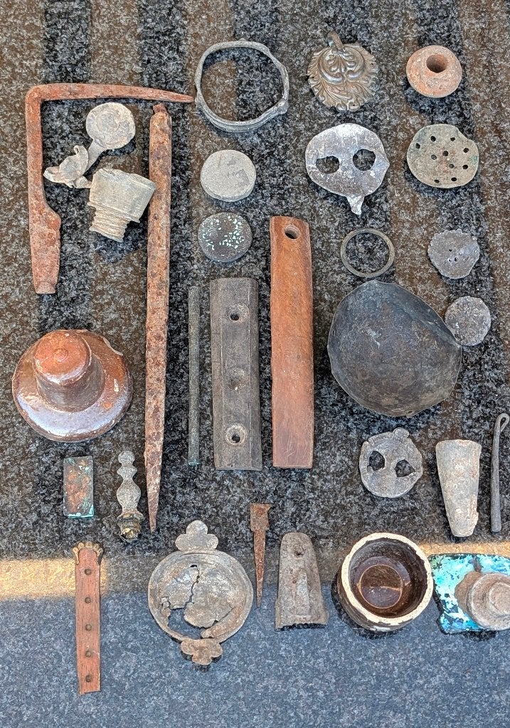 diverse bodemvondsten metaaldetectorvondsten, Antiek en Kunst, Antiek | Koper en Brons, Ophalen
