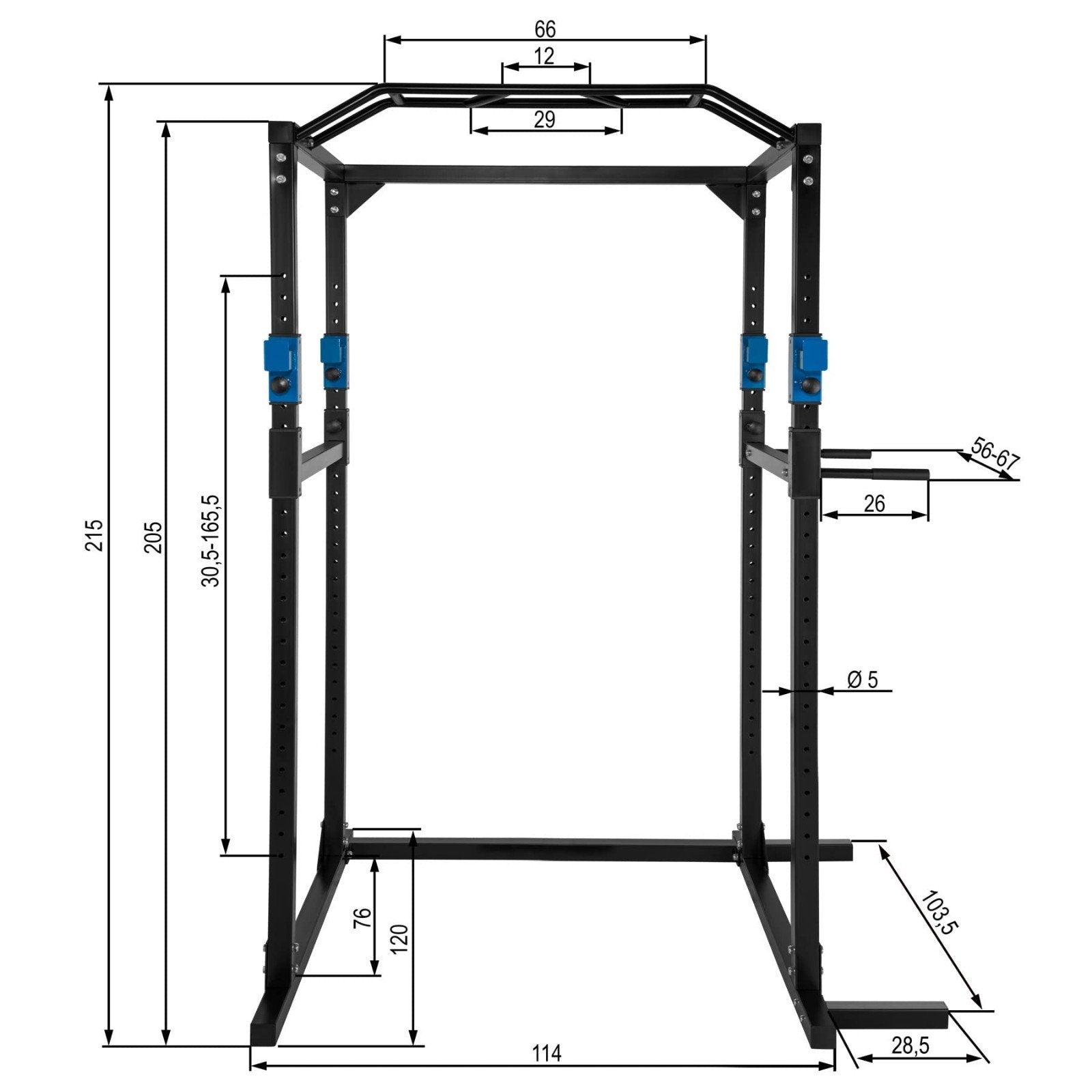 Tectake Power Rack - Krachtstation voor Thuisgym, Ophalen