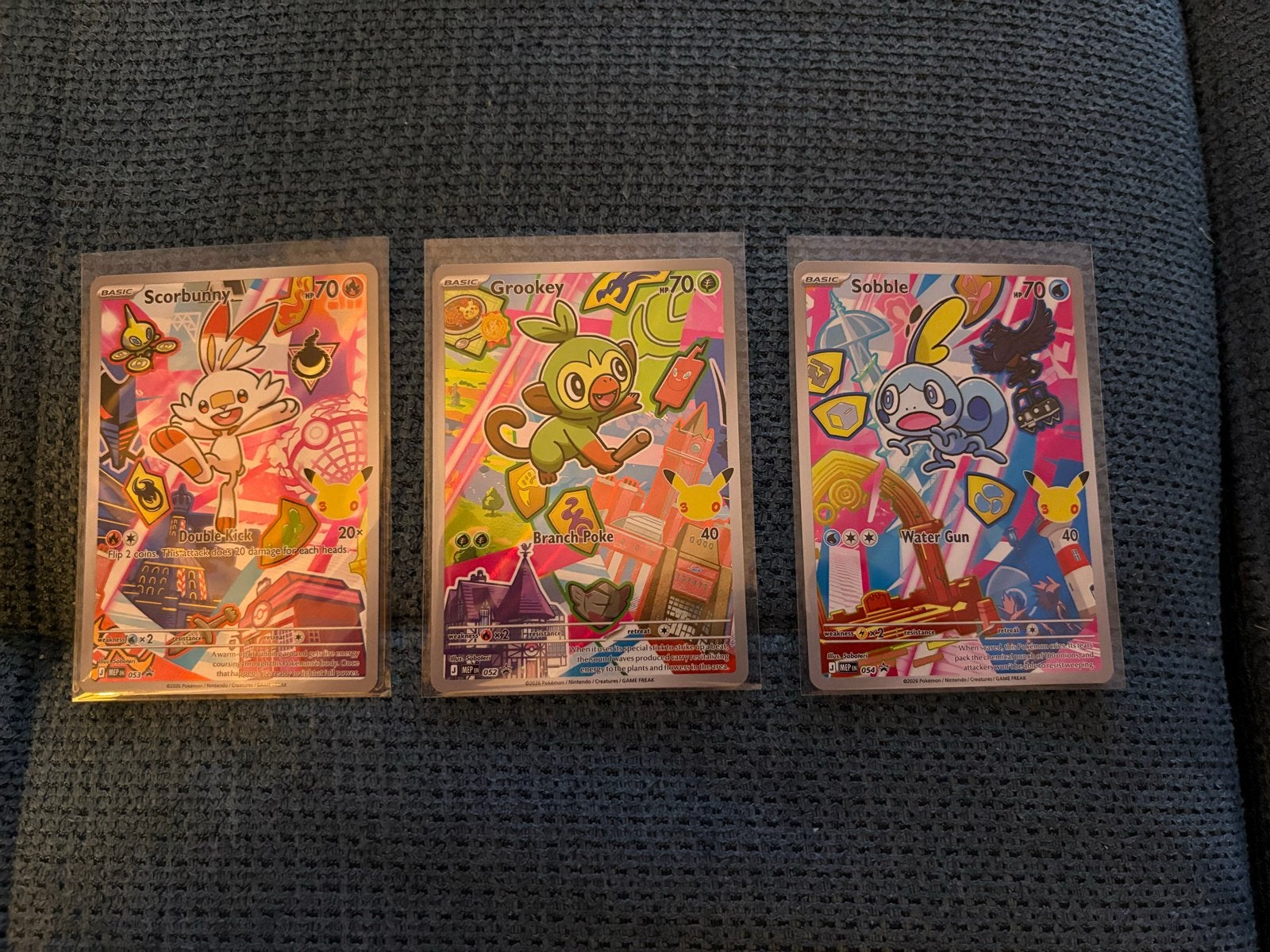 Pokémon First Partner Series 2 (Grookey, Scorbunny, Sobble), Ophalen of Verzenden, Nieuw, Meerdere kaarten, Foil