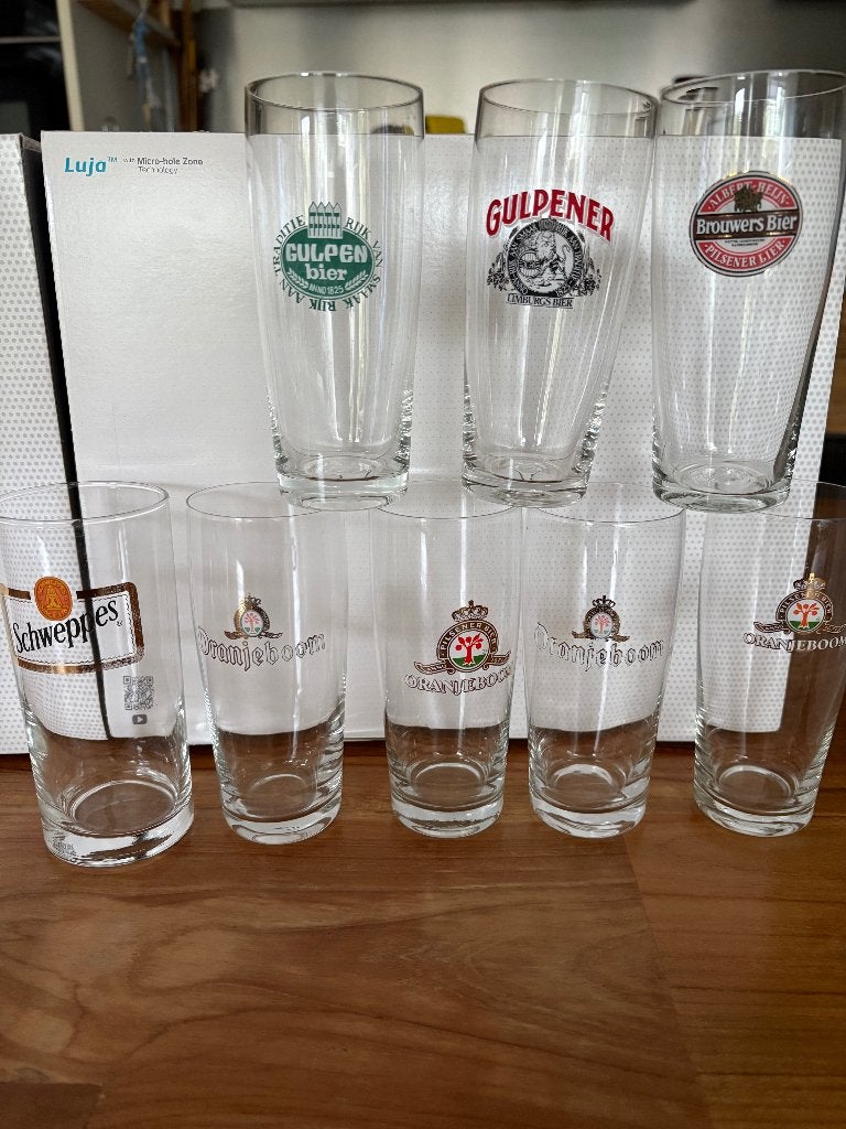Bierglazen - limonadeglazen, Ophalen of Verzenden, Gebruikt, Bierglas