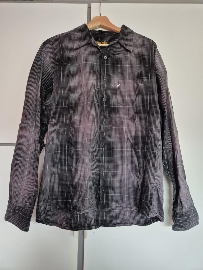 Overhemd mt L, Ophalen, Blauw, Halswijdte 41/42 (L)