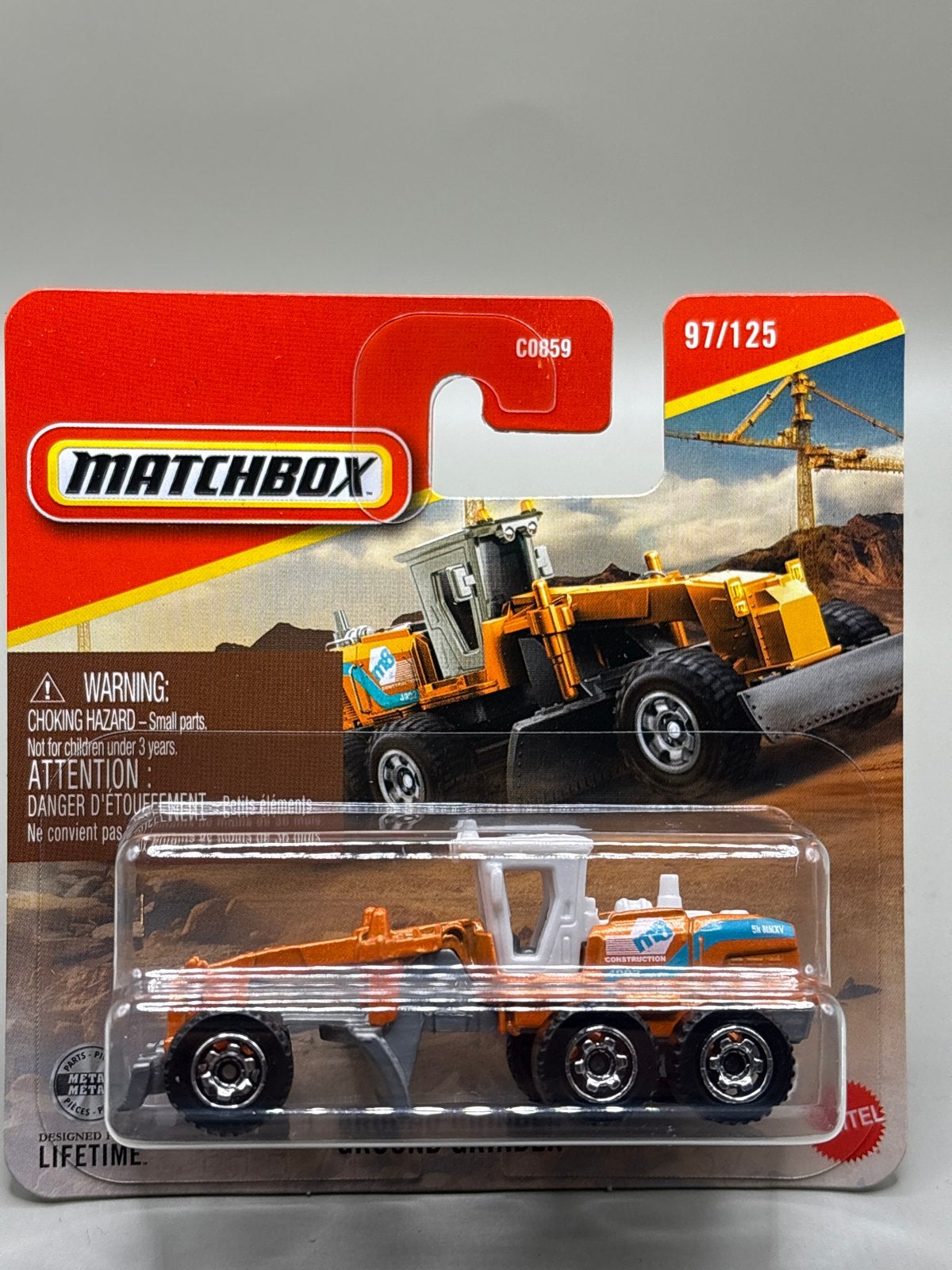 Matchbox Ground Grader 97/125 - Nieuw in verpakking, Hobby en Vrije tijd, Auto, Nieuw, Ophalen of Verzenden, Mattel