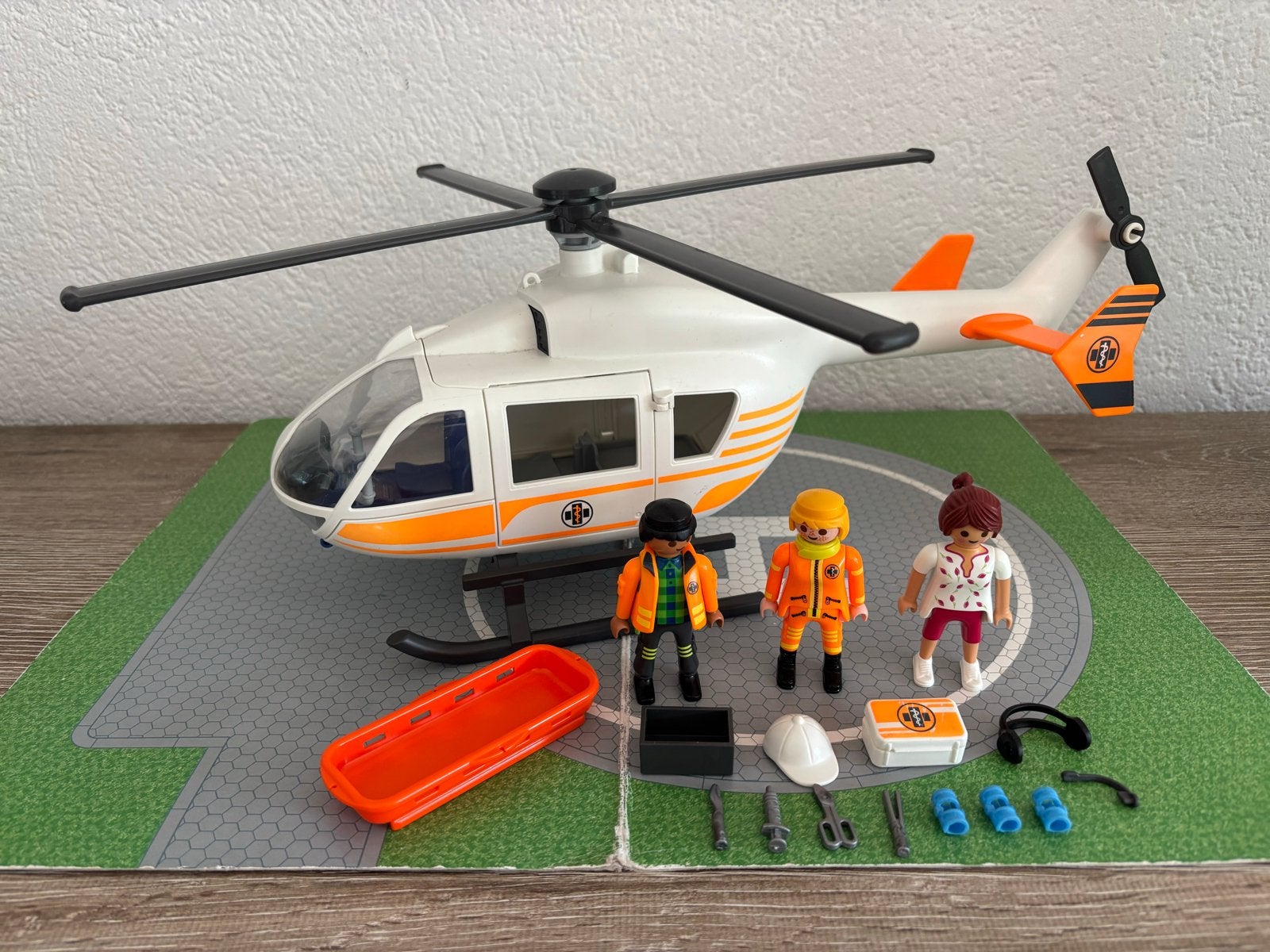 Playmobil Traumahelikopter met figuren en accessoires, Kinderen en Baby's, Ophalen of Verzenden, Zo goed als nieuw