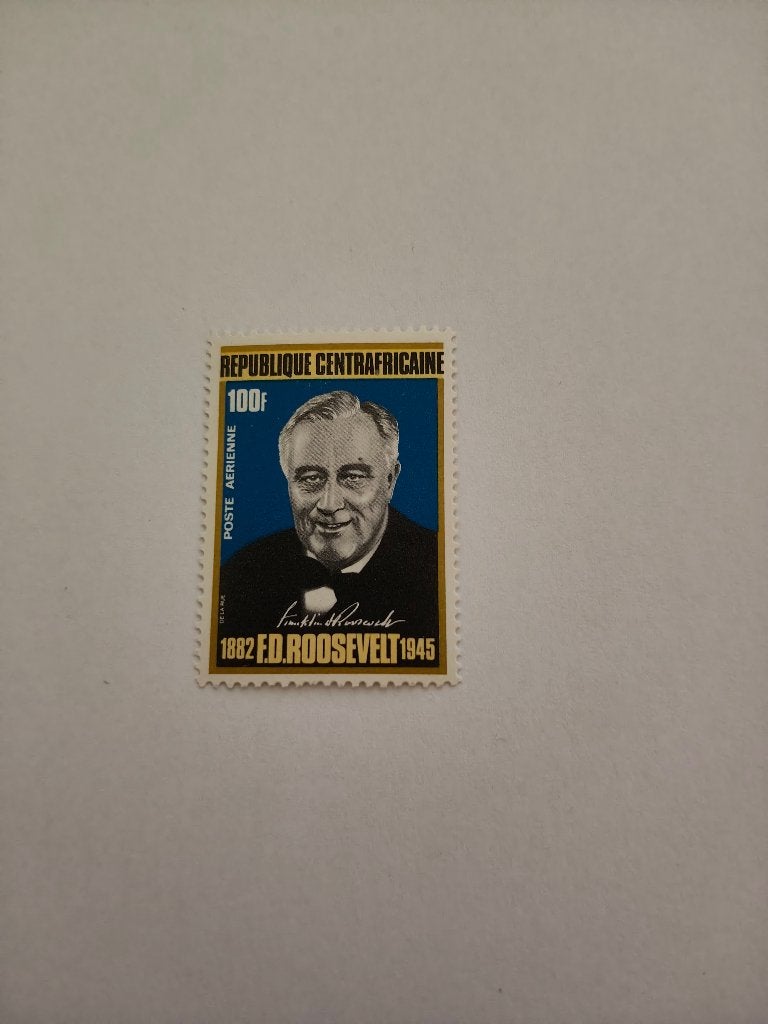 8475 centraal afrika franklin d roosevelt 1970, Postzegels en Munten, Ophalen of Verzenden, Overige landen