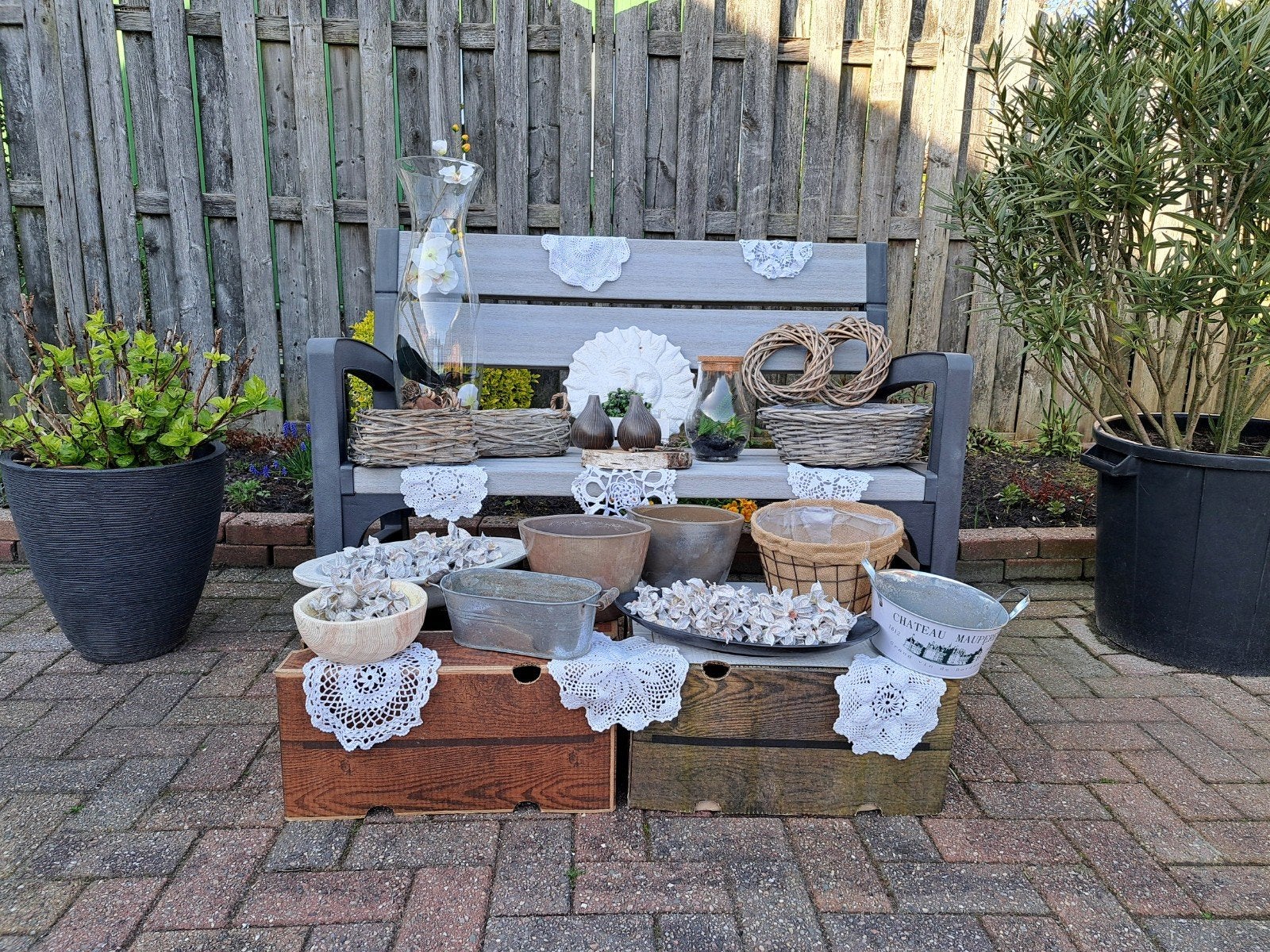 partij pakket brocante landelijke woonaccessoires, Ophalen of Verzenden, Gebruikt