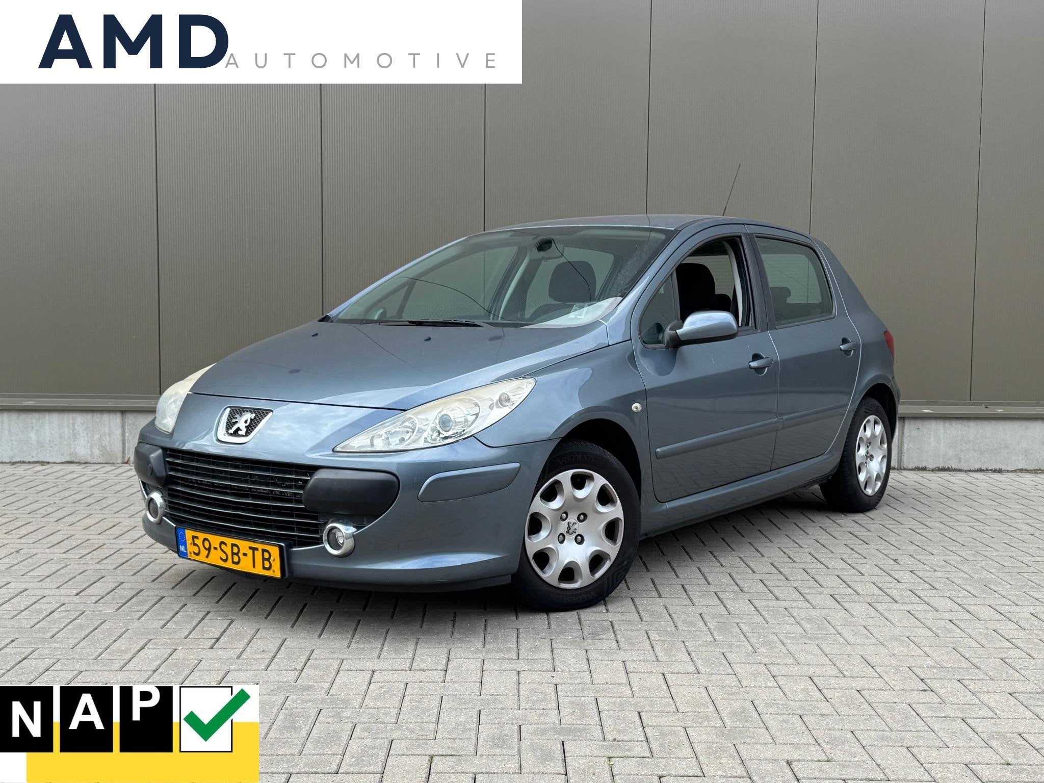 Peugeot 307 1.4-16V XS | Airco | Trekhaak | Cruise | Handel/, Auto's, Voorwielaandrijving, Zwart, 4 cilinders, 620 kg