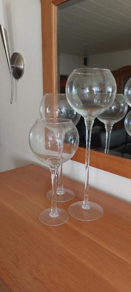 Vazen op voet (glas), Ophalen, Overige kleuren, Minder dan 50 cm, Glas