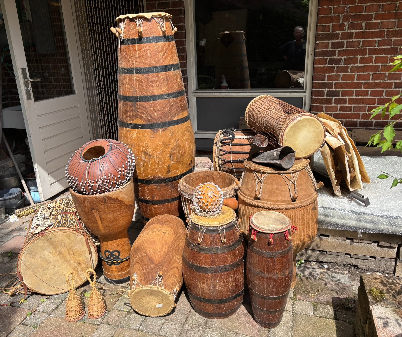 Uitgebreide collectie Afrikaanse drums en percussie, Ophalen, Gebruikt, Overige merken
