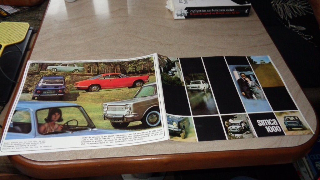 Folder  SIMCA 1000  ,  9-1964, Verzenden, Zo goed als nieuw, Overige merken