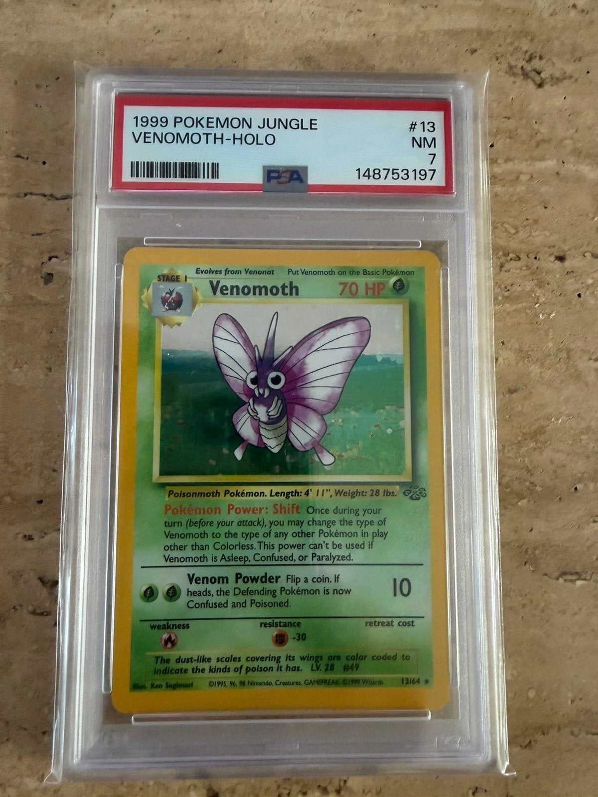 Venomoth Holo PSA7, Ophalen of Verzenden, Zo goed als nieuw